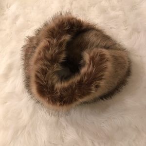 Faux fur infinity scarf
